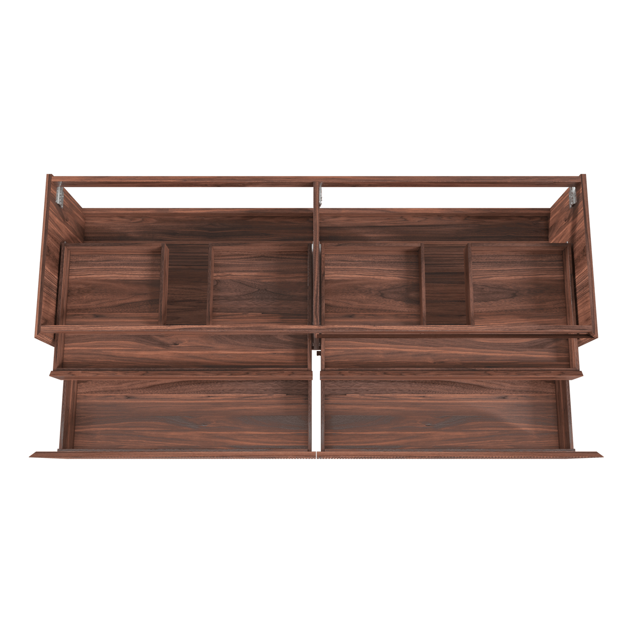 Balmani Fila by Mitra meuble sous-lavabo suspendu 180 x 55 cm placage noyer 4 tiroirs