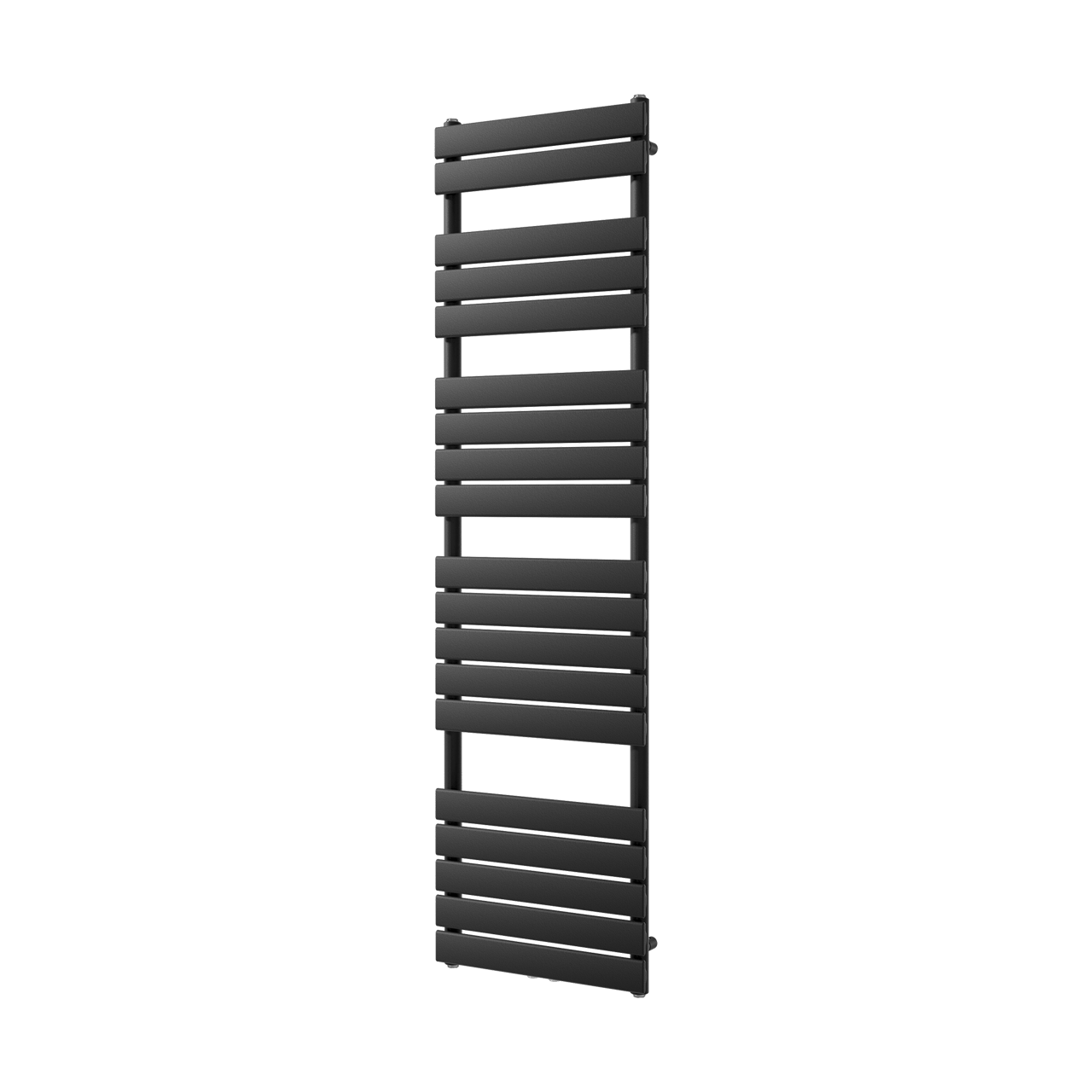Vipera Vulcan enkele handdoekradiator 50 x 180 cm elektrische verwarming mat zwart zij- en middenaansluiting 800W, weerstand inbegrepen