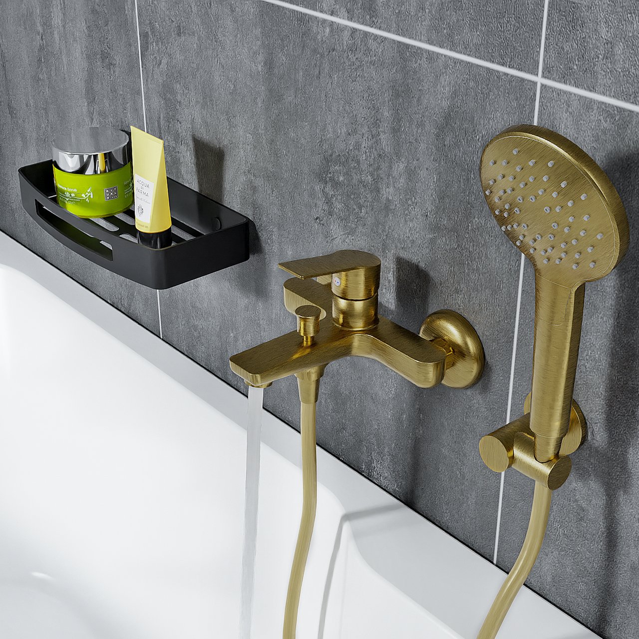 Linie Mila Badewannenarmatur: Brushed Gold