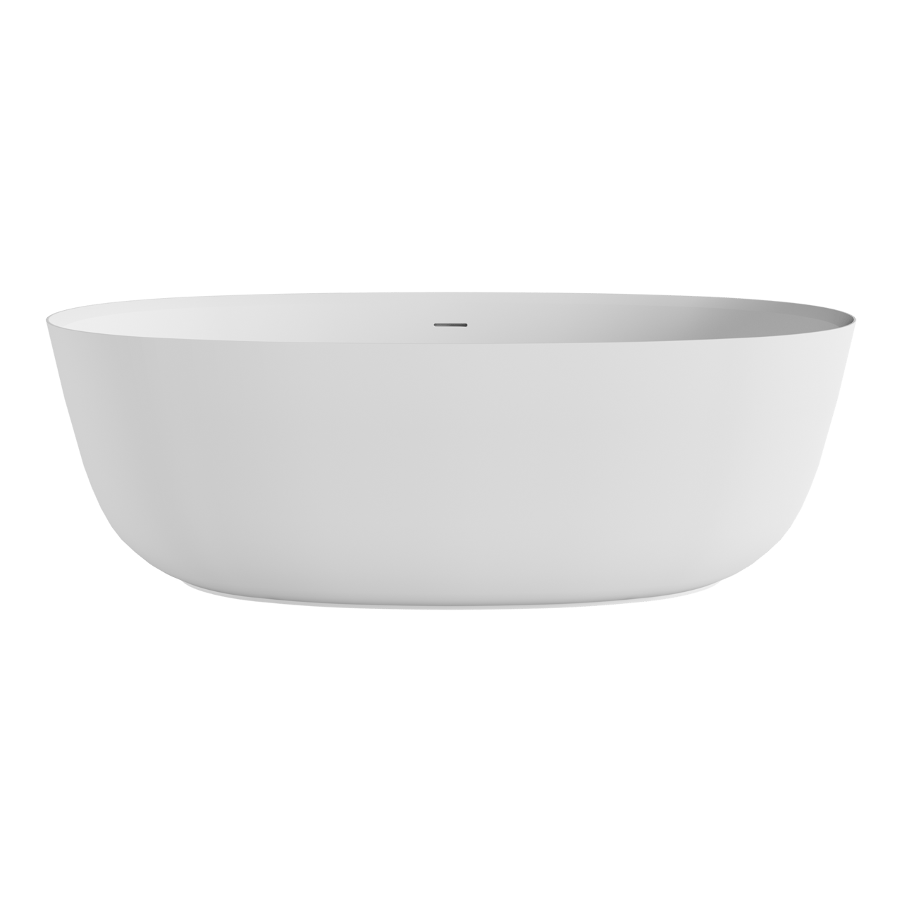 Balmani Largo baignoire îlot ovale 170 x 80 cm Solid Surface blanc mat