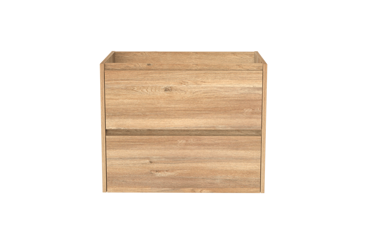 Storke Seda zwevend wastafelonderkast 75 x 52 cm ruwe eik 2 lades