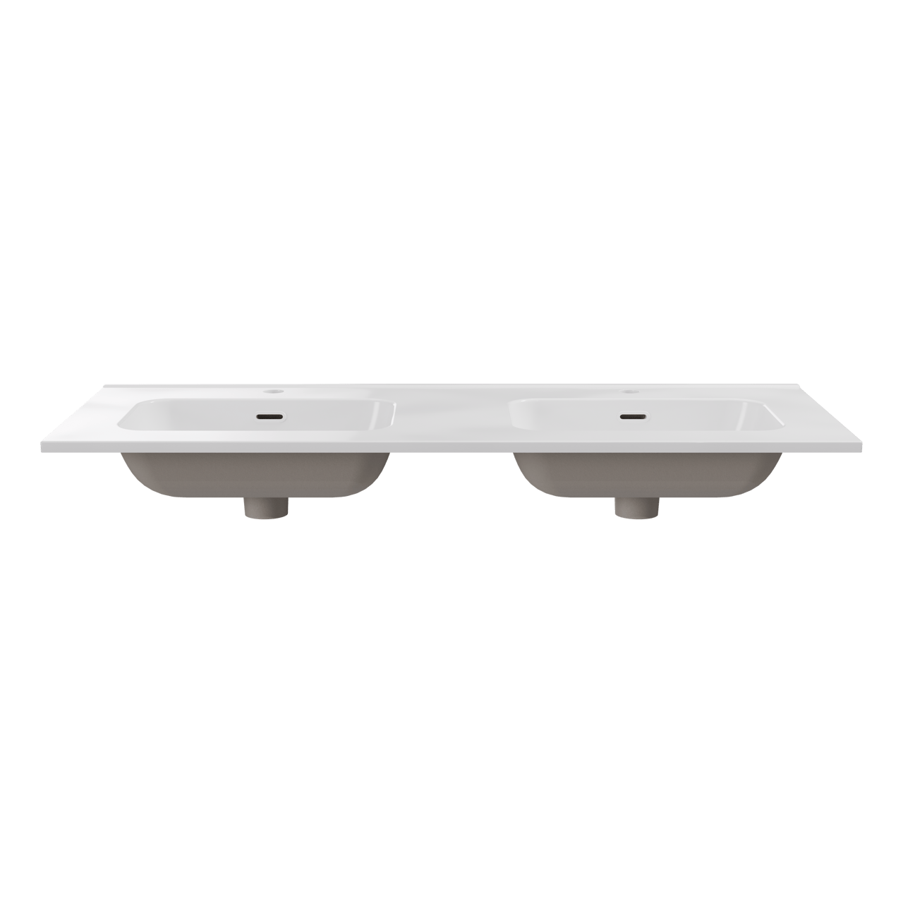Balmani Nostra dubbele wastafel porselein Glanzend Wit 120 x 46 cm