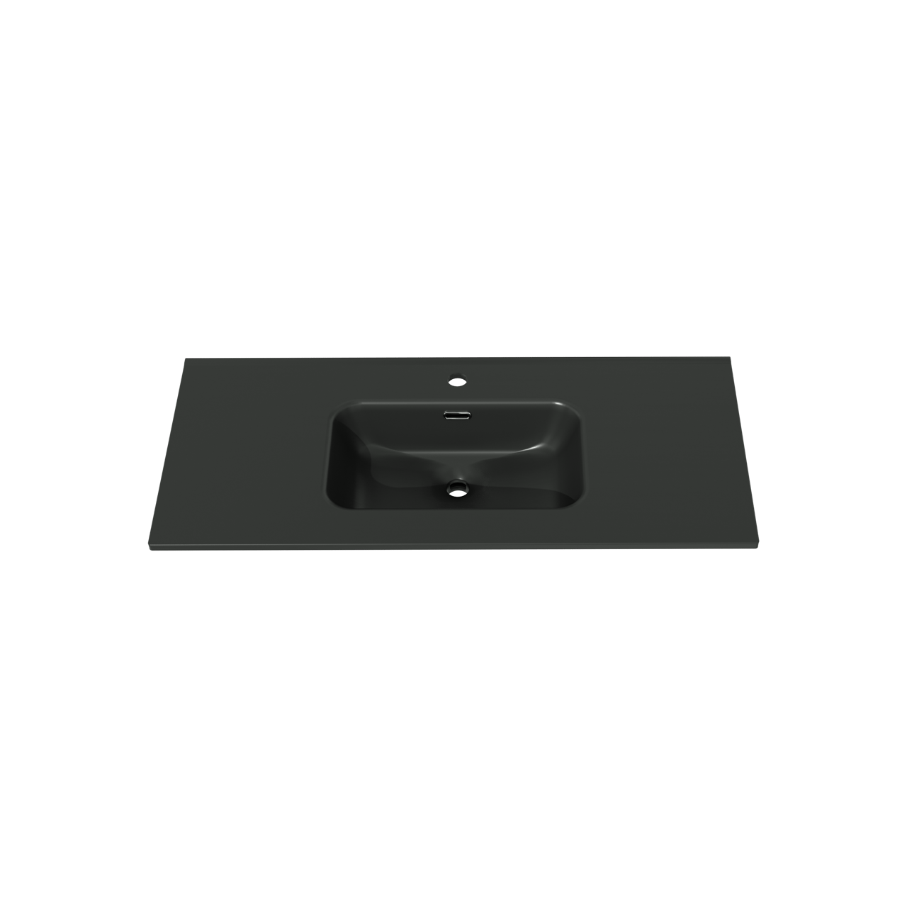 Linie Baro vasque simple porcelaine Noir Mat 100 x 46 cm