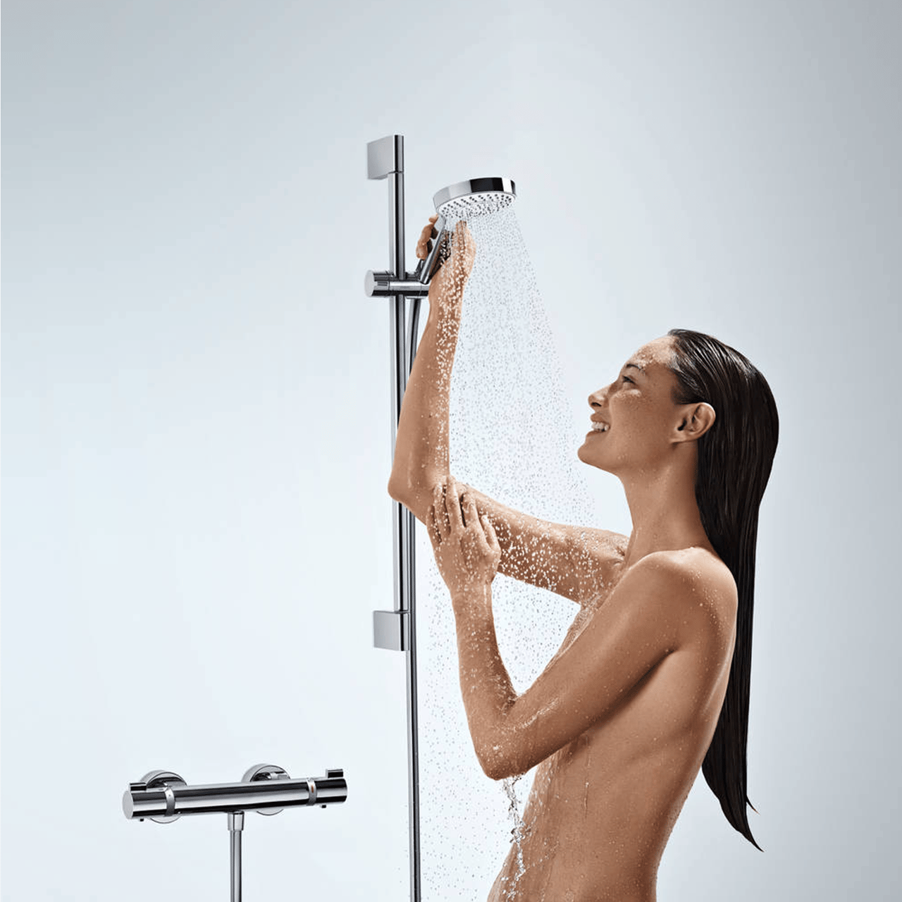 Hansgrohe Croma Select S Brauseset: 90 cm, 3 Strahlarten, Chrom glänzend