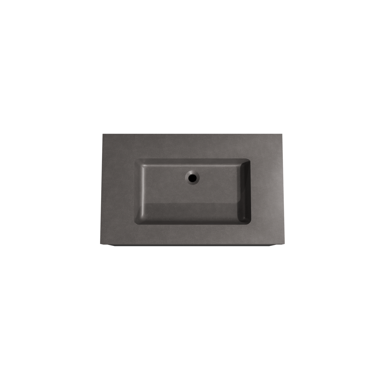 Storke Edge zwevend badmeubel 85 x 52 cm mat zwart met Scuro High enkele wastafel in kwarts mat zwart