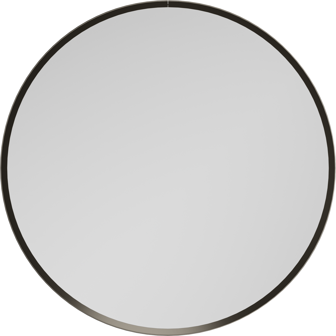 Balmani Auro Gäste-WC Spiegel: Rund, Brushed GunMetal, Ø 45 cm