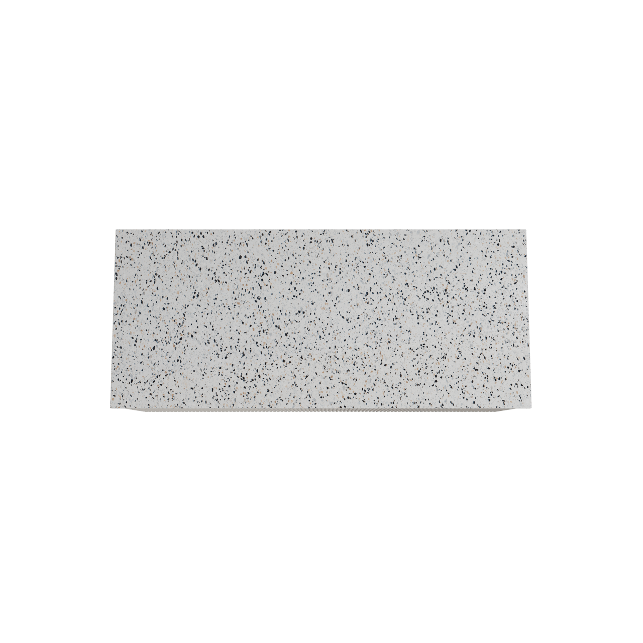 Storke Ribs zwevend badmeubel 120 x 52 cm zijdegrijs met Tavola enkel of dubbel wastafelblad in mat wit/zwart terrazzo, Verticale symmetrische rechte ribbel
