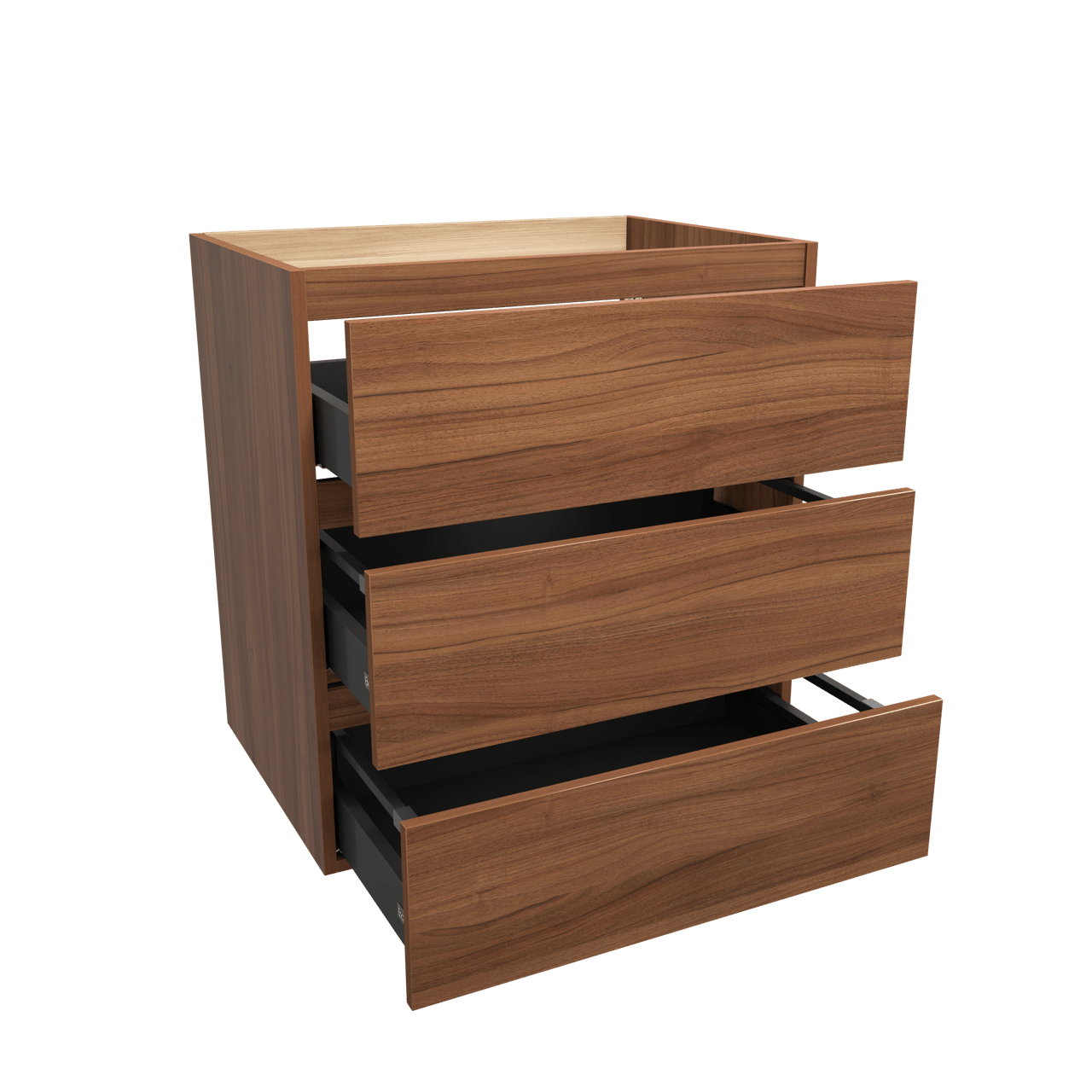 Balmani Lucida meuble sous-lavabo a poser 75 x 55 cm noyer 3 tiroirs