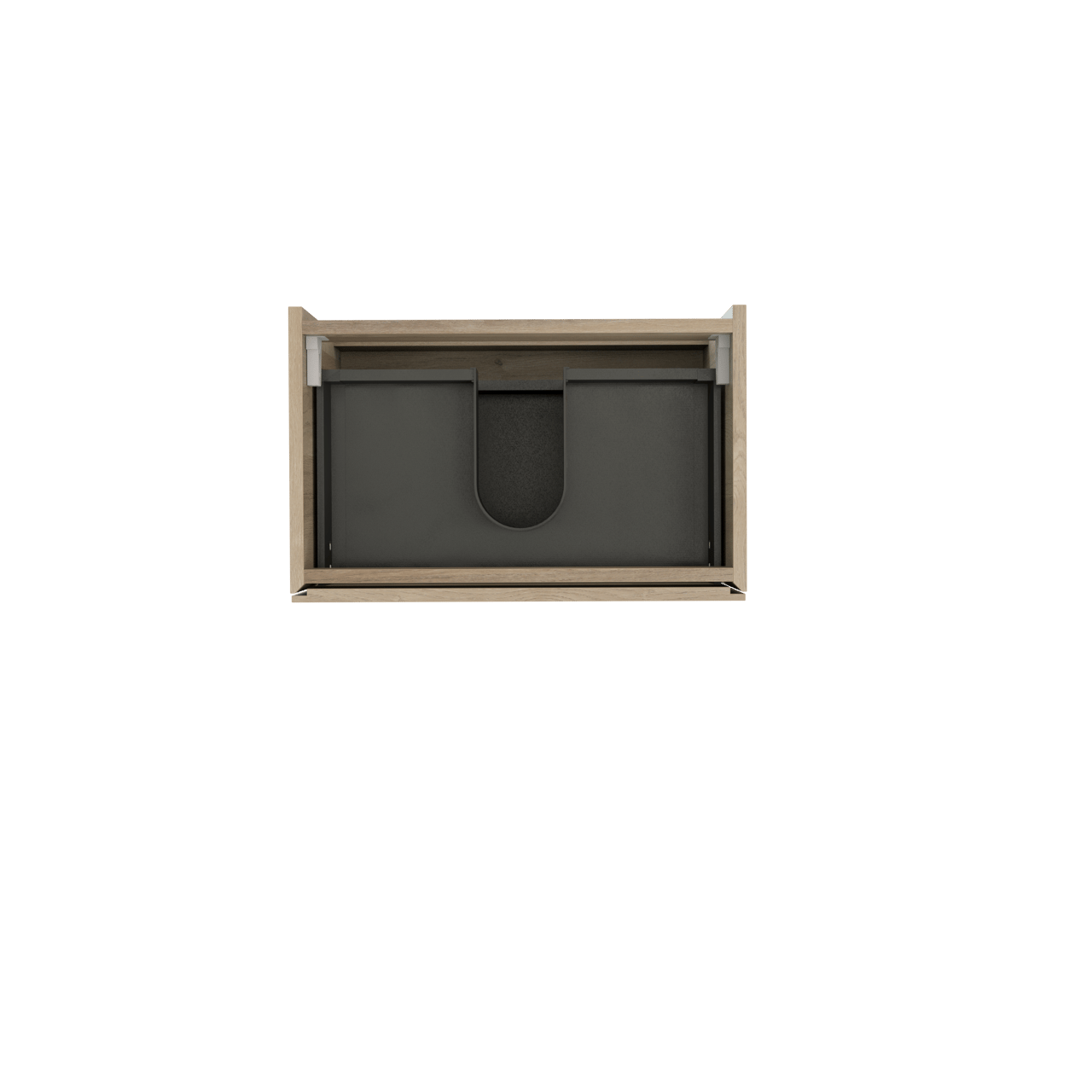 Storke Edge meuble sous-lavabo suspendu 60 x 40 cm chêne brut 2 tiroirs