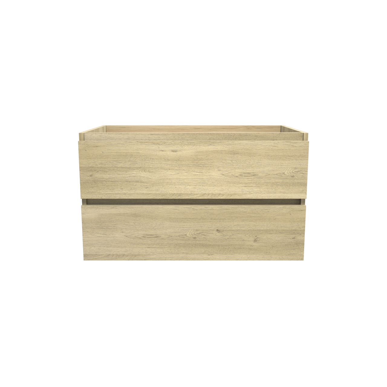 Balmani Lucida zwevende wastafelonderkast 90 x 55 cm verweerde eik 2 lades