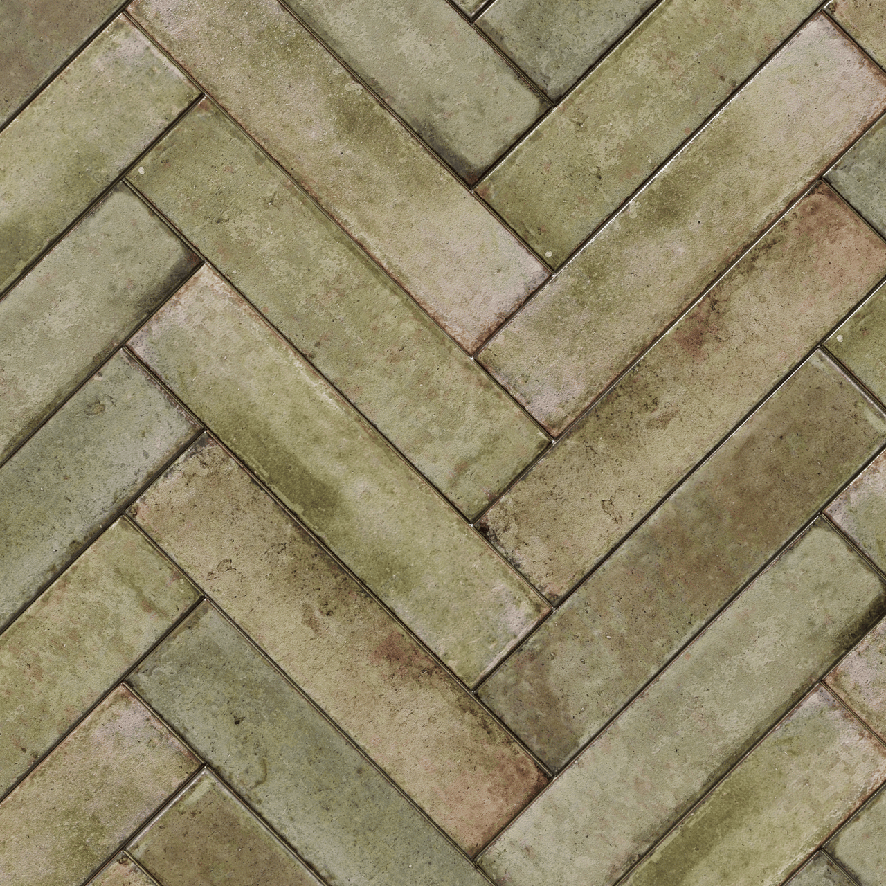 Carruzo Volcan keramische wandtegels 32 stuks 6x25cm Oliva