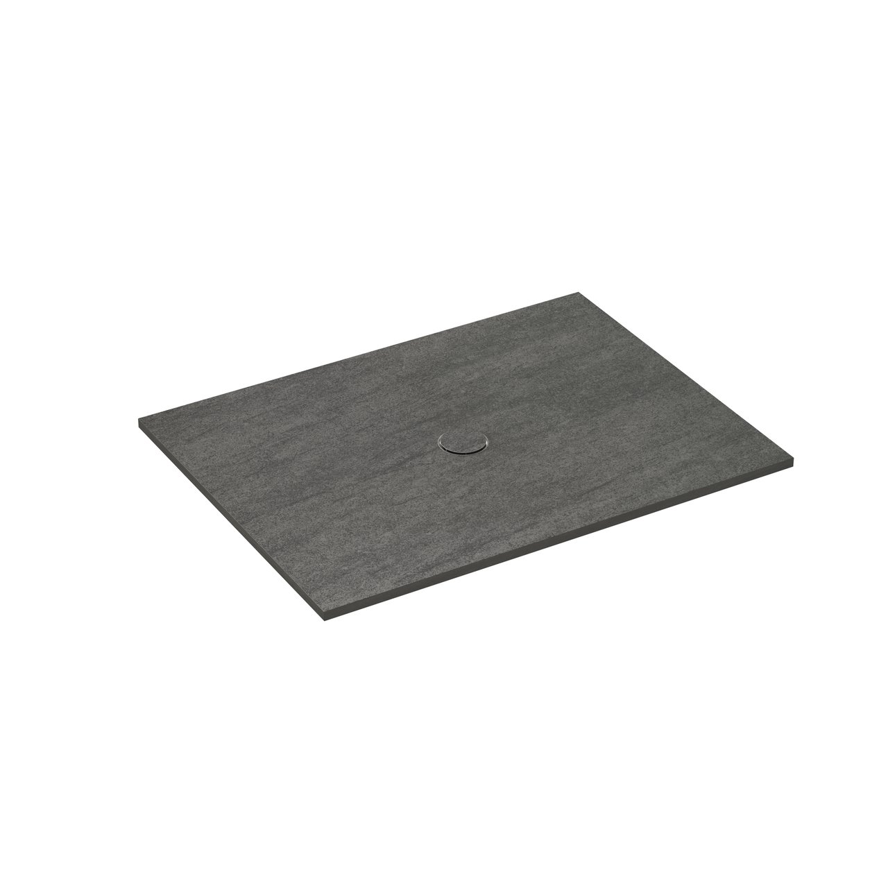 Balmani Studio Duschwanne: 120 x 90 cm, Keramik, Basalt Black