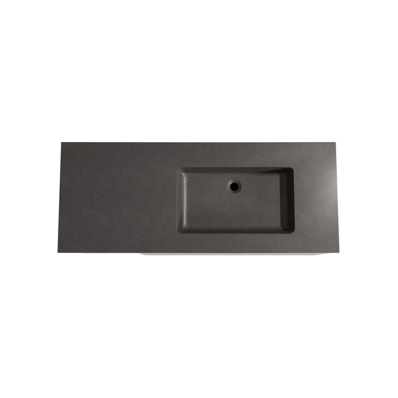 Storke Edge zwevend badmeubel 130 x 52 cm hoogglans wit met Scuro asymmetrisch rechtse wastafel in kwarts mat zwart