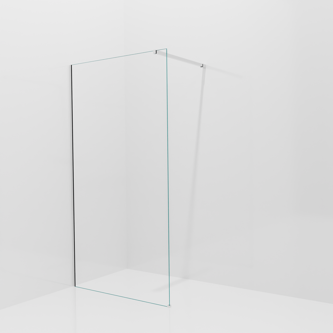Balmani Modular inloopdouche: 110 x 200 cm, Helder glas, Glanzend chroom profielen