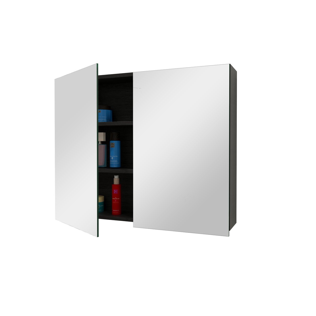 Balmani Lucida spiegelkast 75 x 72 cm zwarte eik