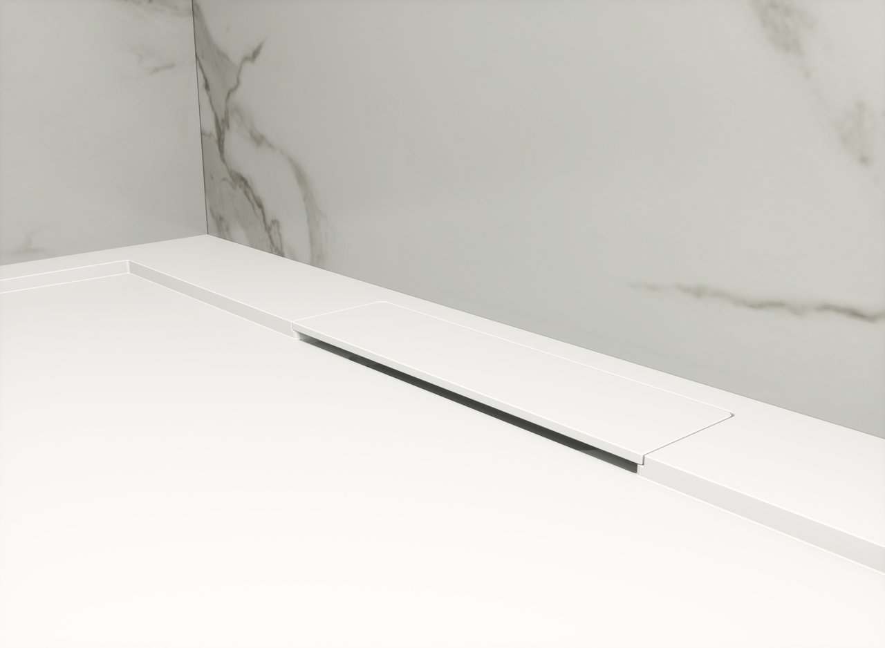 Balmani Andes douchebak 140 x 90 cm Solid Surface mat wit