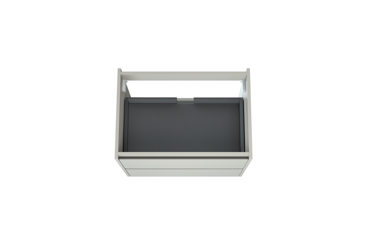 Storke Seda meuble sous-lavabo suspendu 75 x 52 cm blanc mat 2 tiroirs