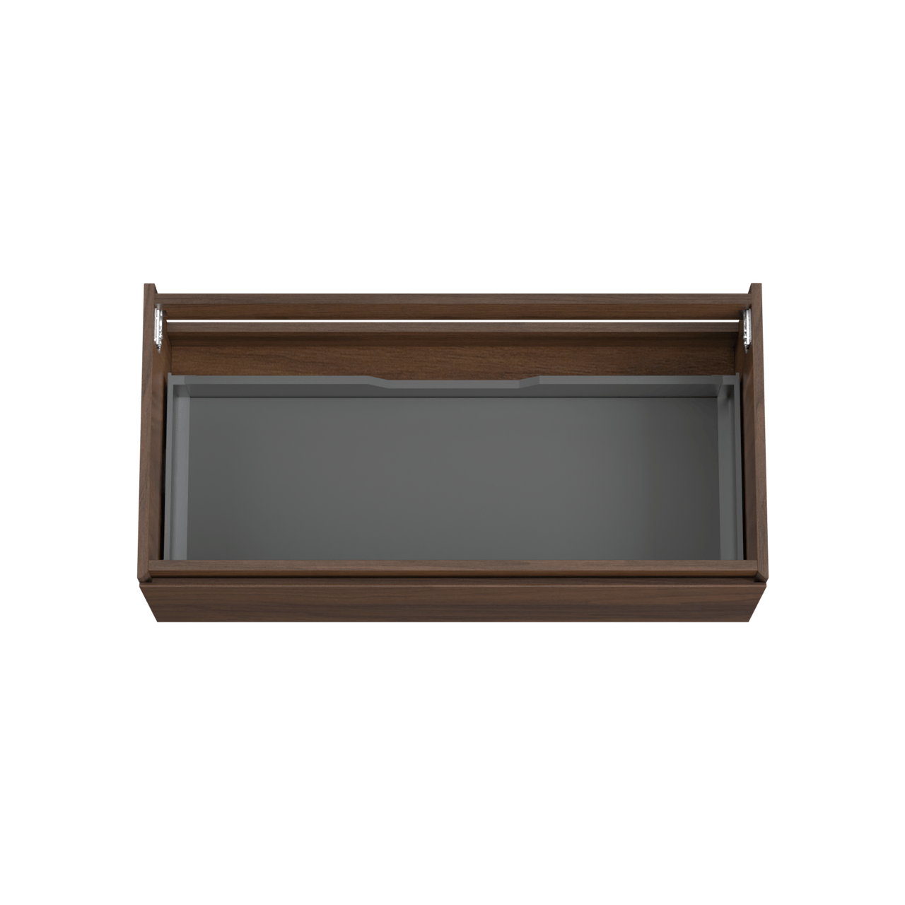 Storke Edge hängender Waschbeckenunterschrank: 105 x 52 cm, Nussbaum, 1 Schublade