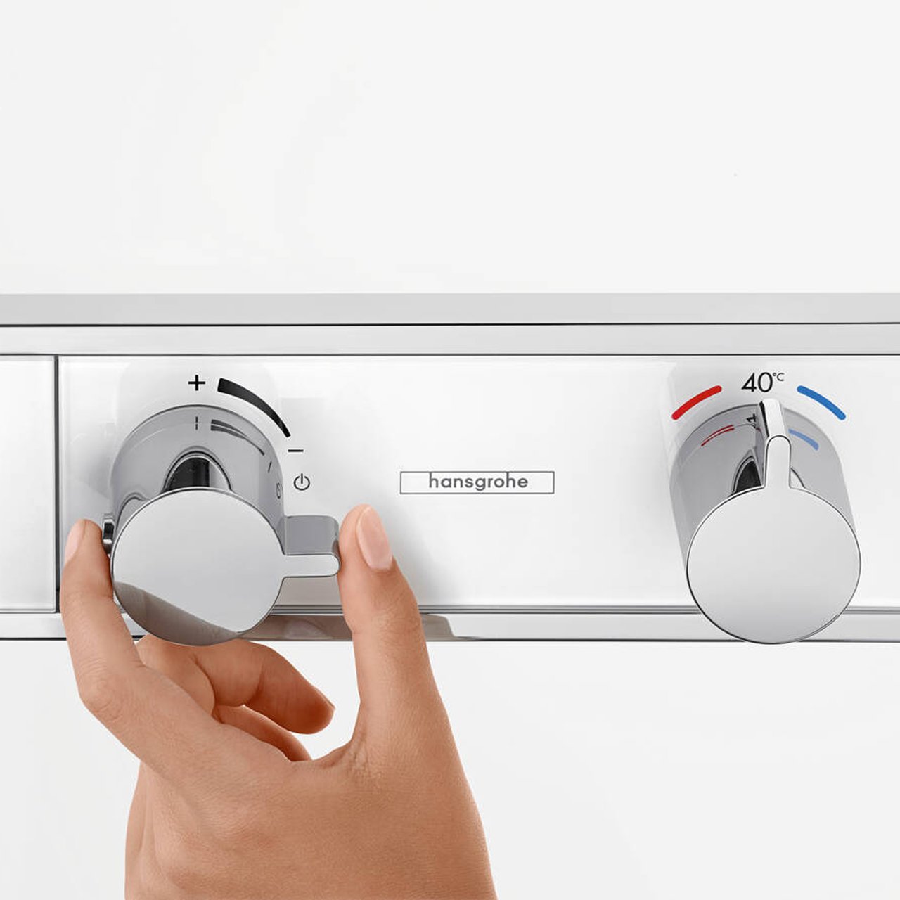 Hansgrohe RainSelect inbouw douchekraan thermostaat 2 functies wit/chroom incl handdouchehouder