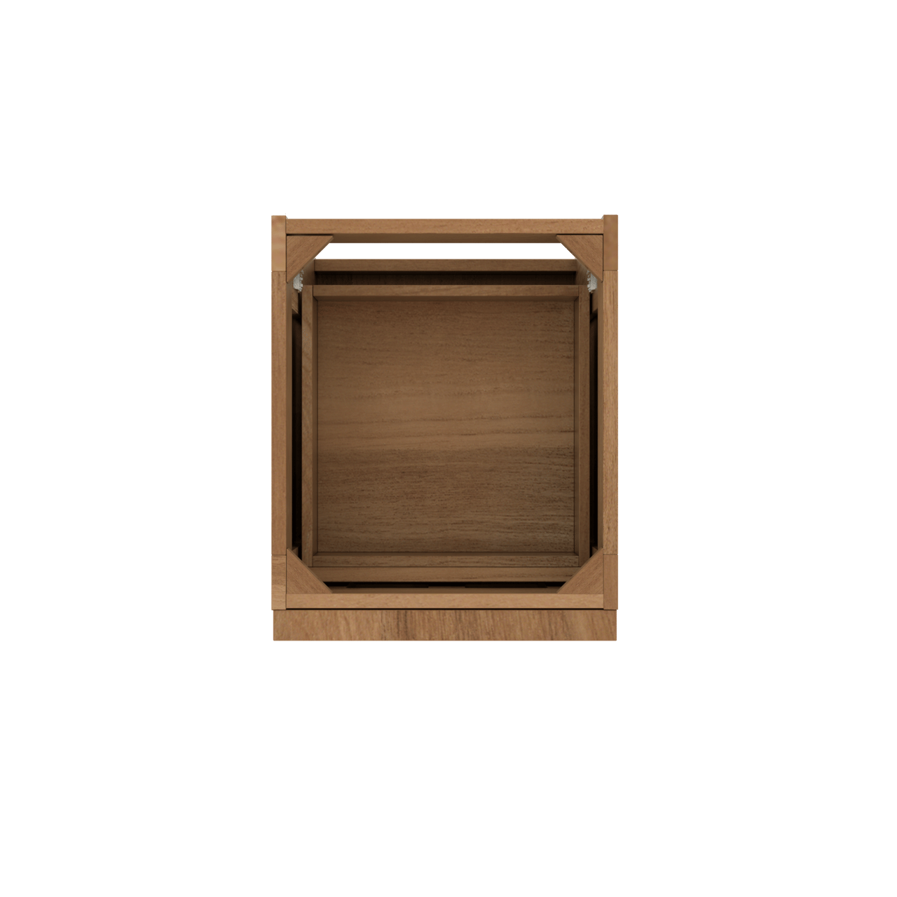 Balmani Forma zwevende wastafelonderkast 45 x 55 cm teak 2 lades