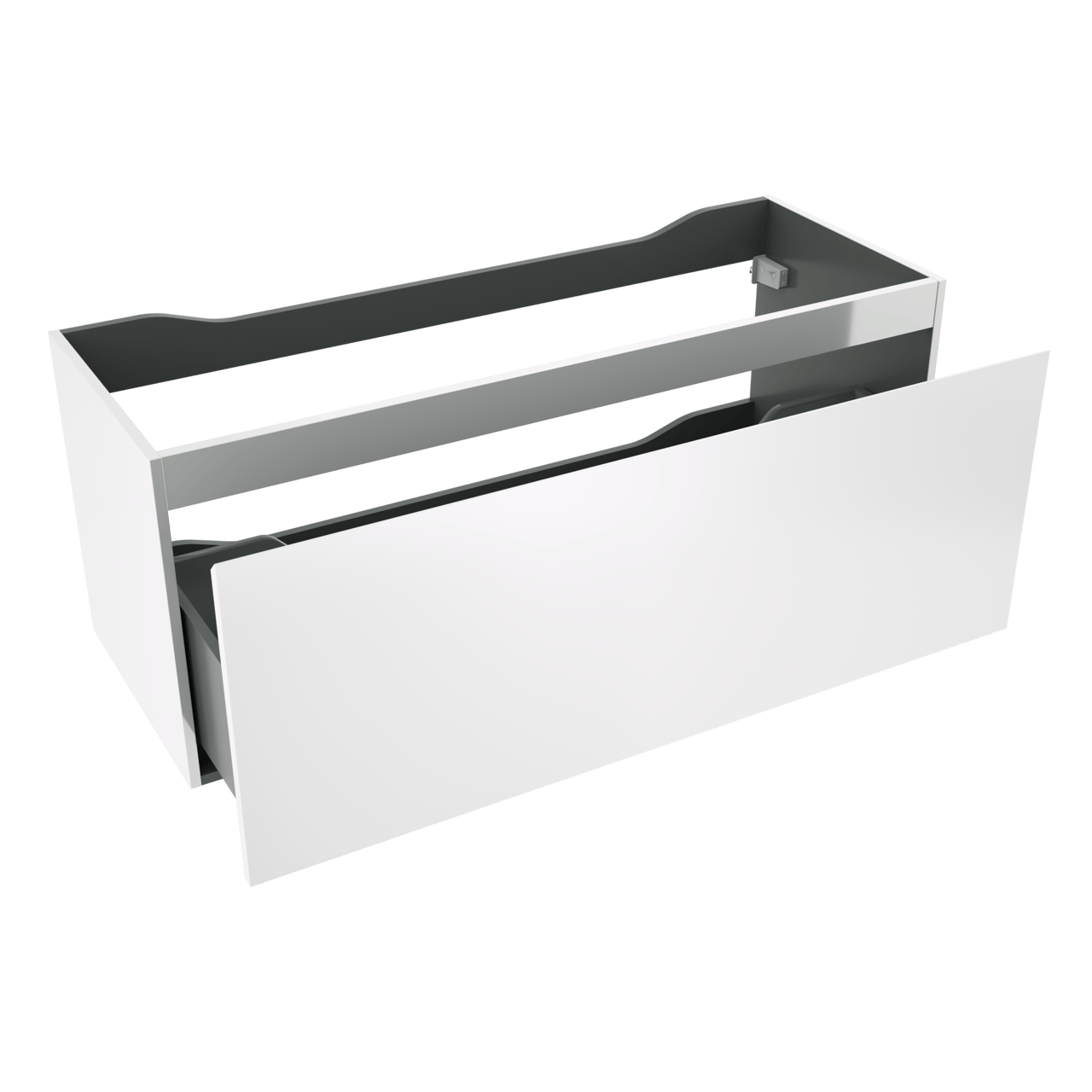 Linie Lado meuble sous-vasque suspendu 120 x 46 cm Blanc Brillant 1 tiroir