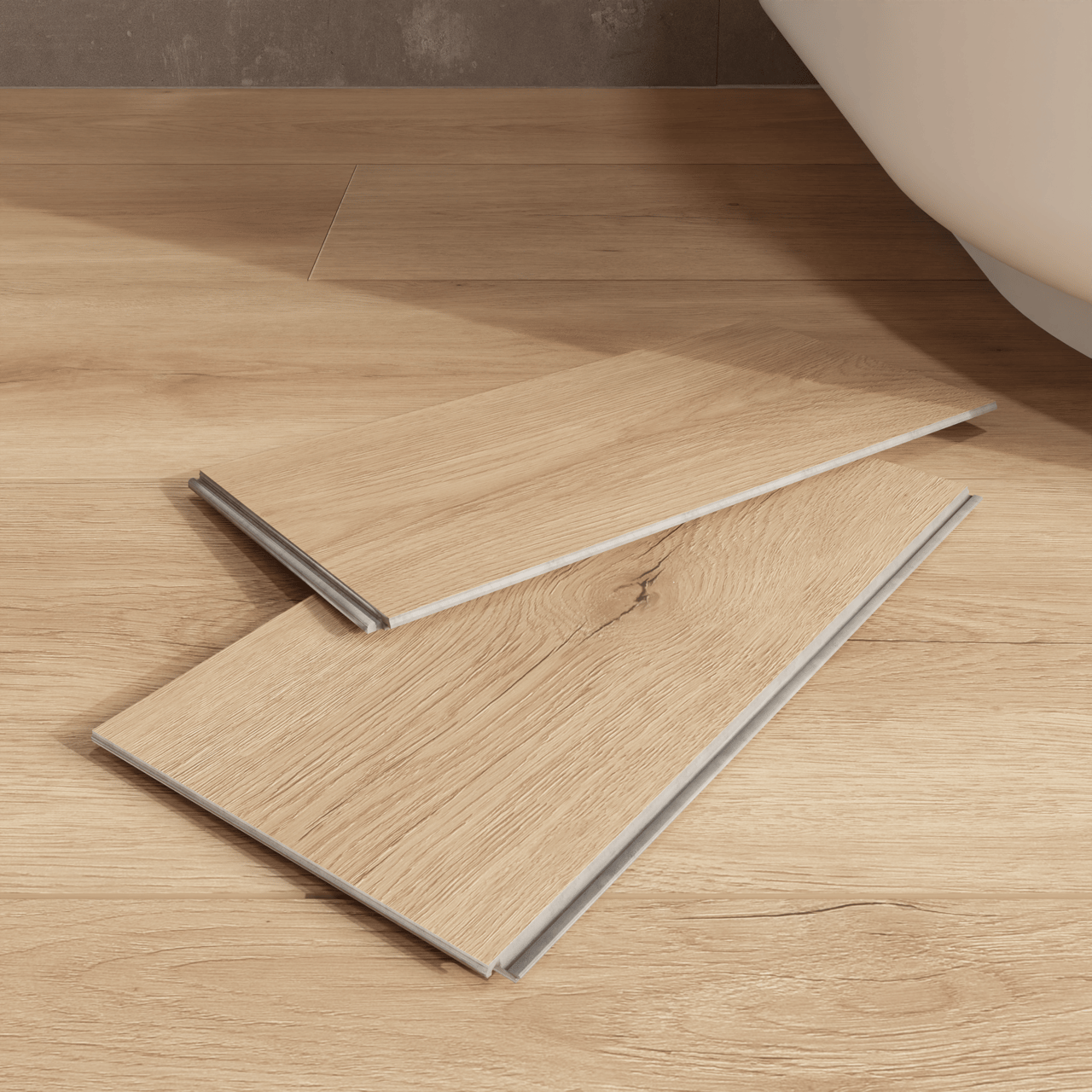 Florris Vinylwood SPC-Klickvinylböden, 6 Stück, 23x153cm, Cottage Brown