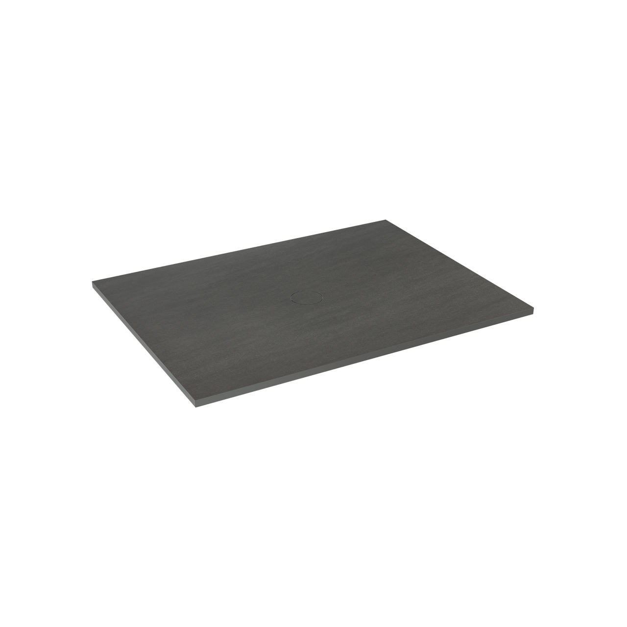 Balmani Studio Duschwanne: 120 x 90 cm, Keramik, Basalt Black
