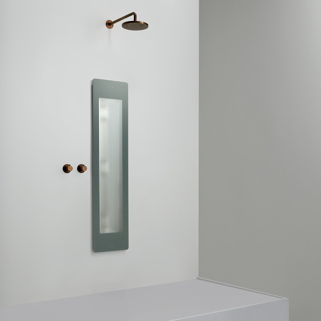 Sunshower One M encastrable en organic grey avec lumière infrarouge