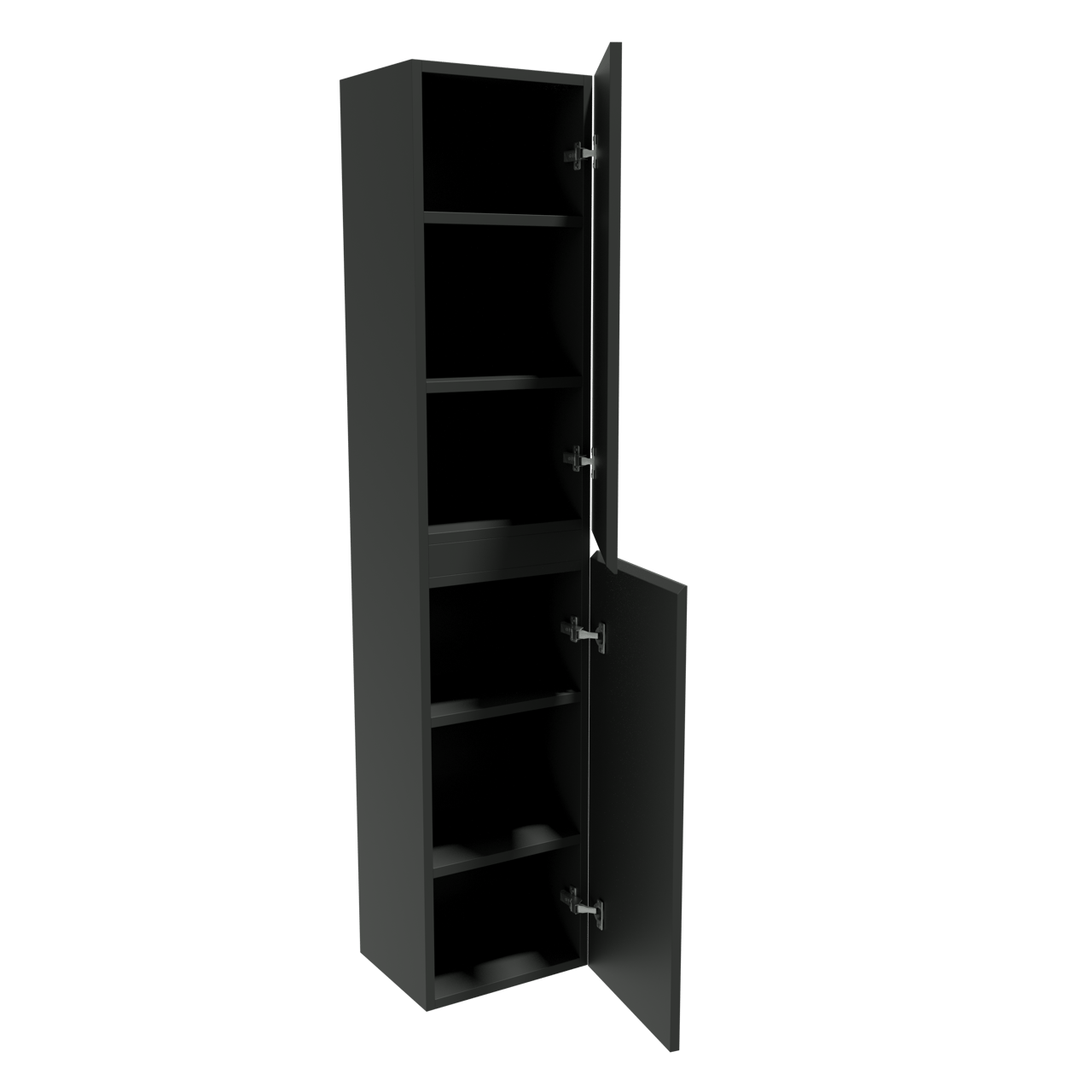 Storke Delta colonne salle de bains suspendue noir mat 35 x 30 x 165 cm