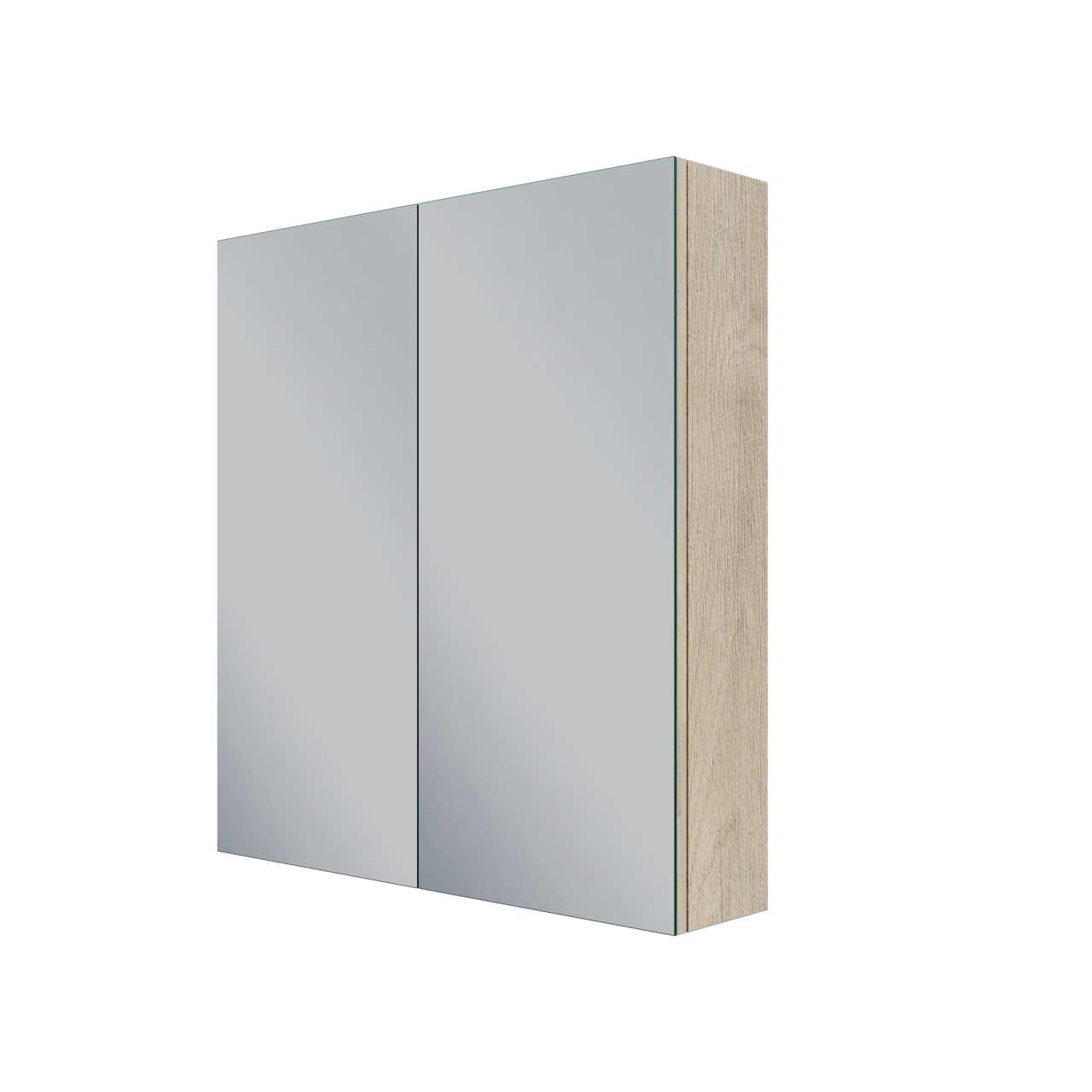 Linie Montro Spiegelschrank Bad: 70 x 75 cm, Eiche Natur