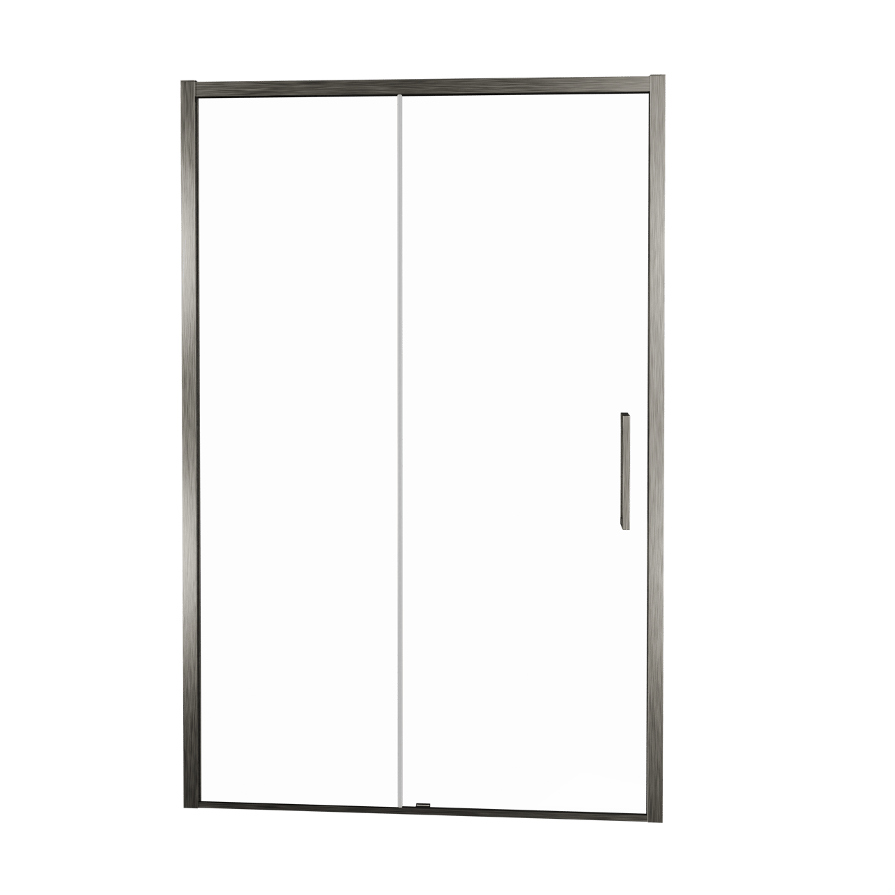 Balmani Senses Design douche schuifdeur omkeerbaar 140 cm x 210 cm Helder glas, Brushed GunMetal profielen, met coating