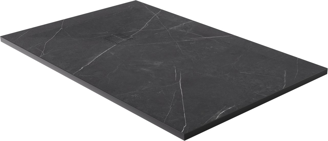Luca Varess Suite douchebak 140 x 90 cm composietmarmer Marble Dark 