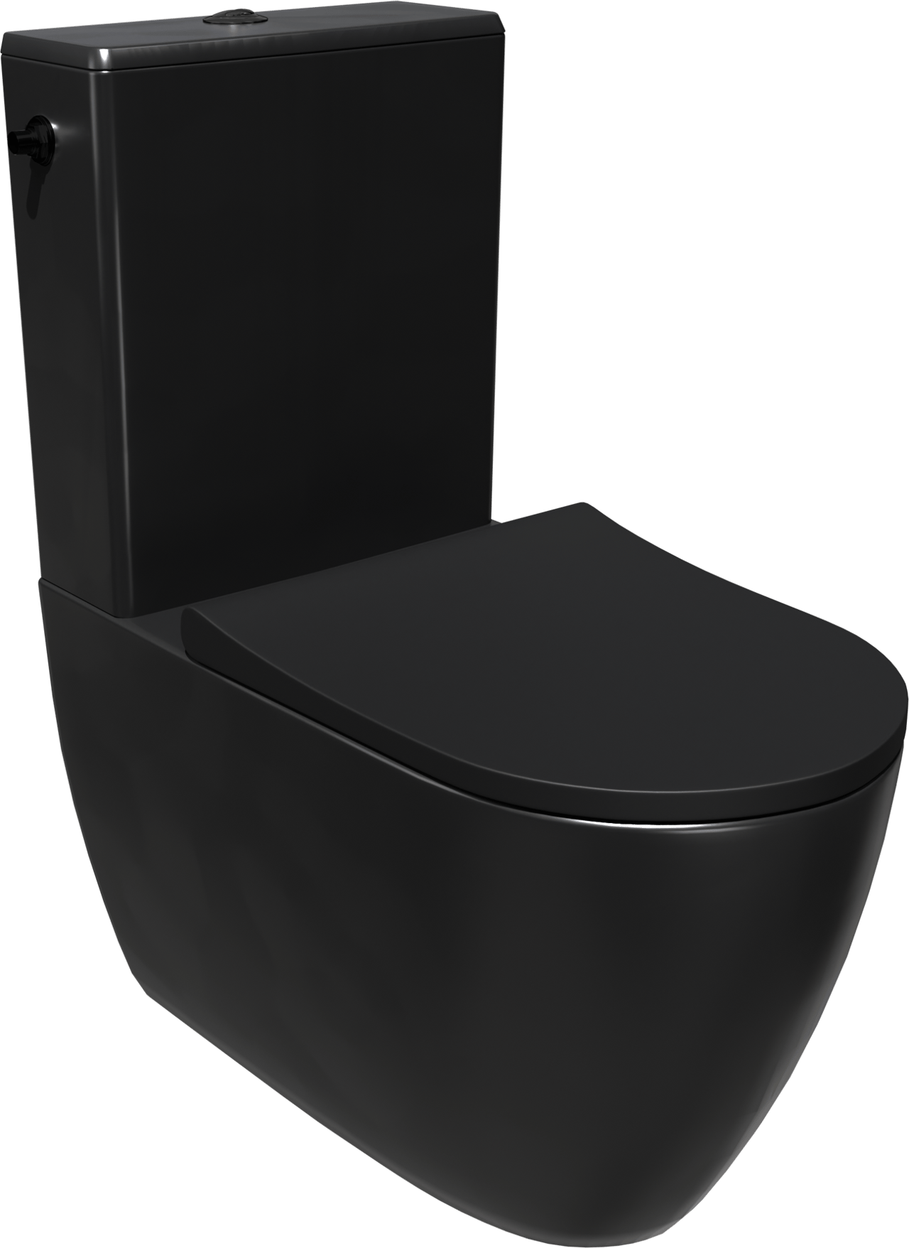 Luca Varess  Vinto  staand toilet mat zwart randloos