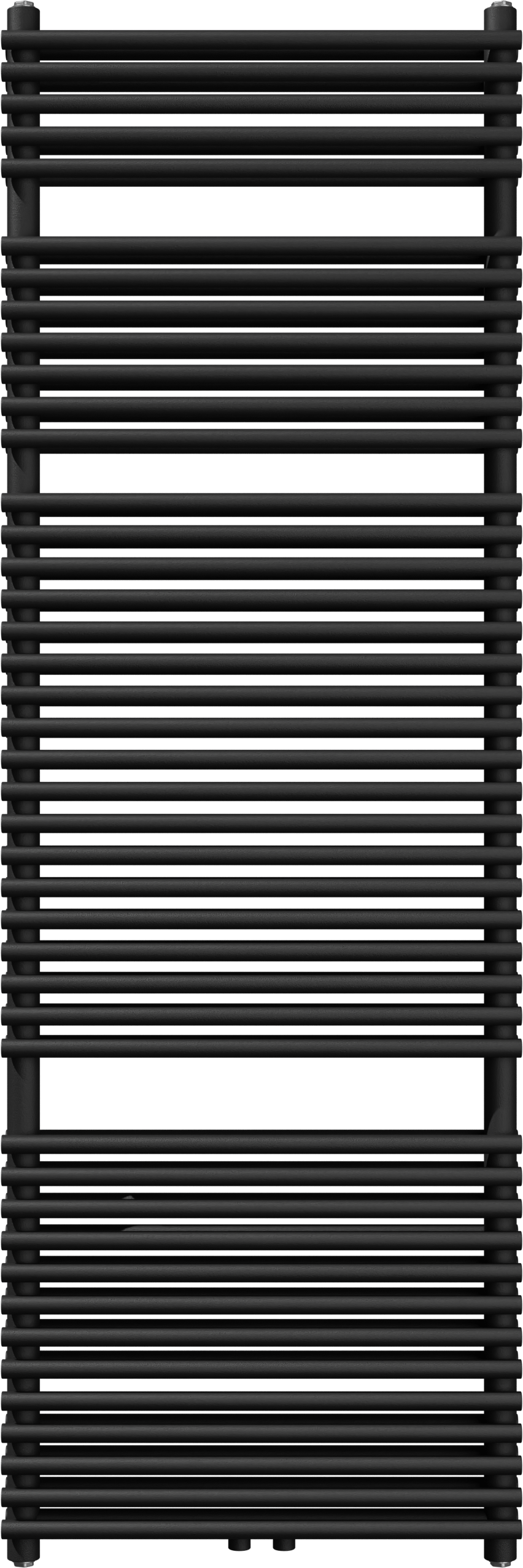Vipera Alegria dubbele handdoekradiator 60 x 180 cm centrale verwarming mat zwart zij- en middenaansluiting 2010W