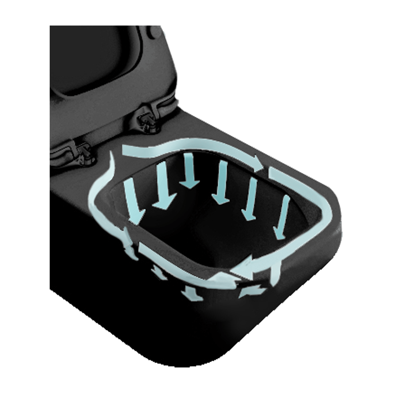 Ideal Standard Tesi hangend toilet mat zwart randloos