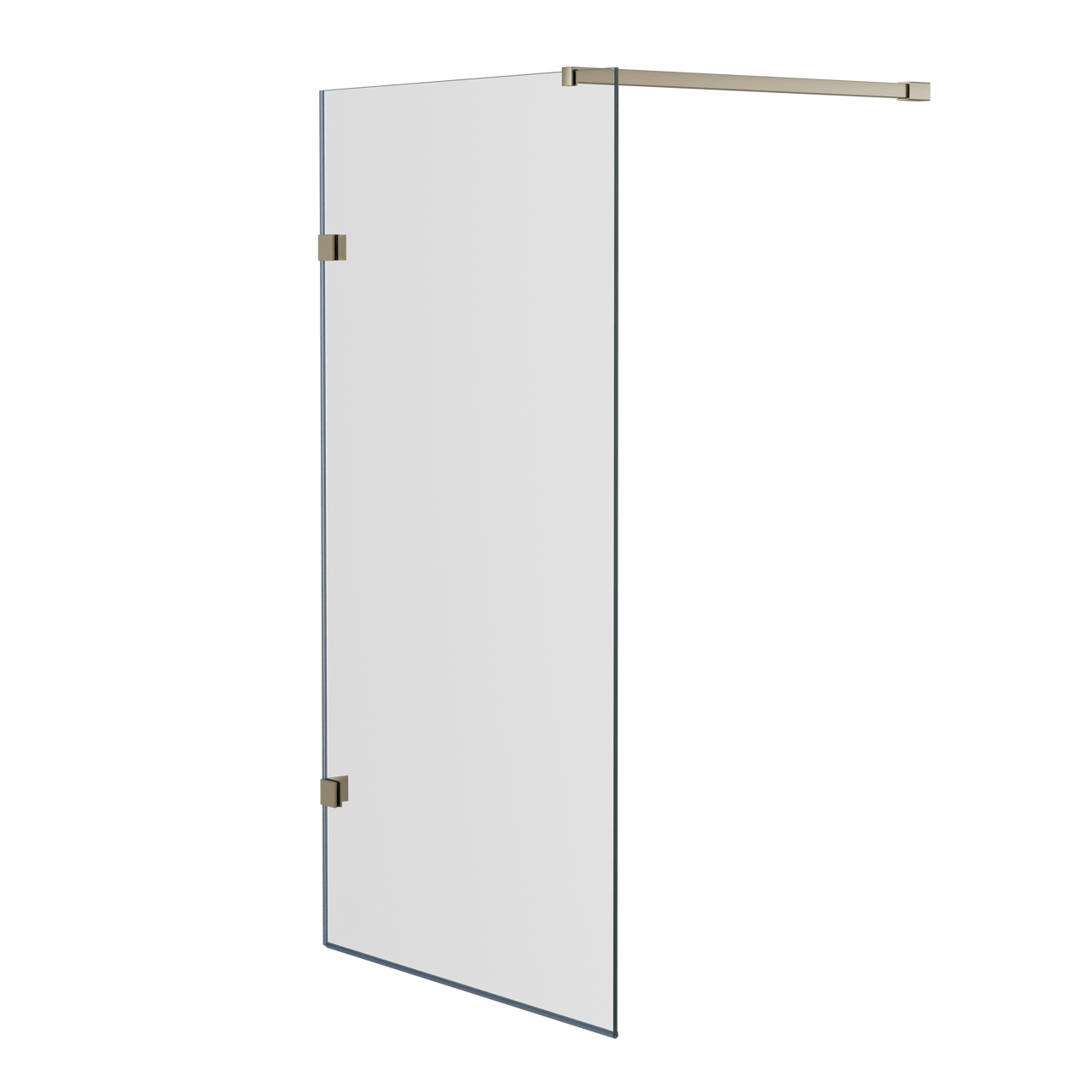 Luca Varess Solid Badewannenabtrennung 80 cm Klarglas gebürstet Champagne gold Profil