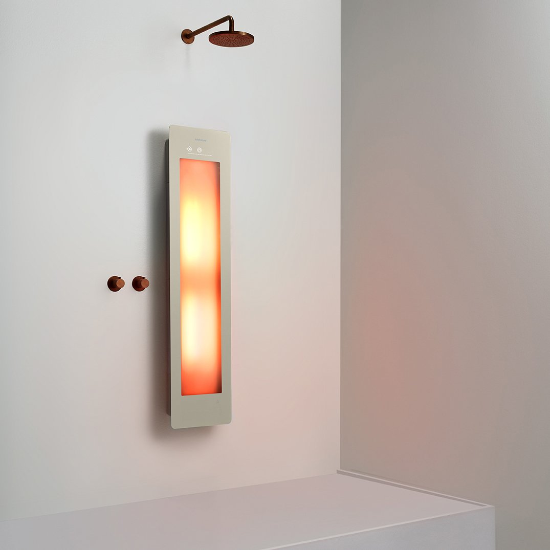 Sunshower One M en saillie en sand white avec lumière infrarouge