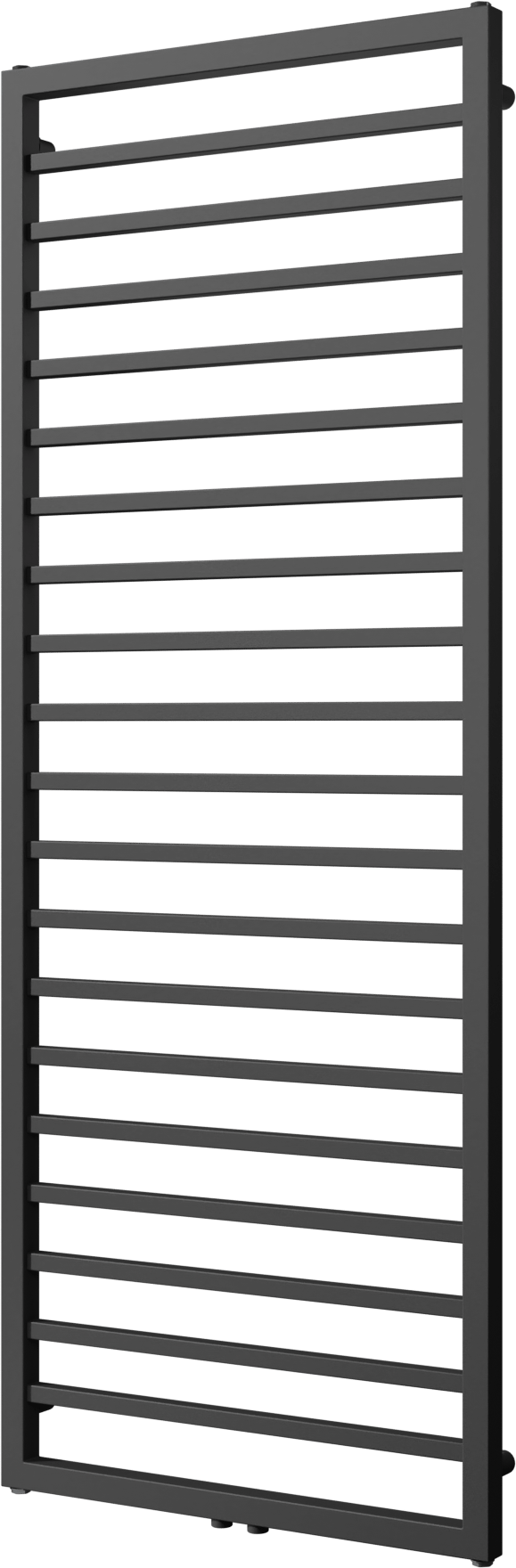 Vipera Listona Einzel Handtuchheizkörper 60 x 180 cm Elektrische Heizung Schwarz matt Seiten- und Mittelanschluss 800W, inkl. Widerstand