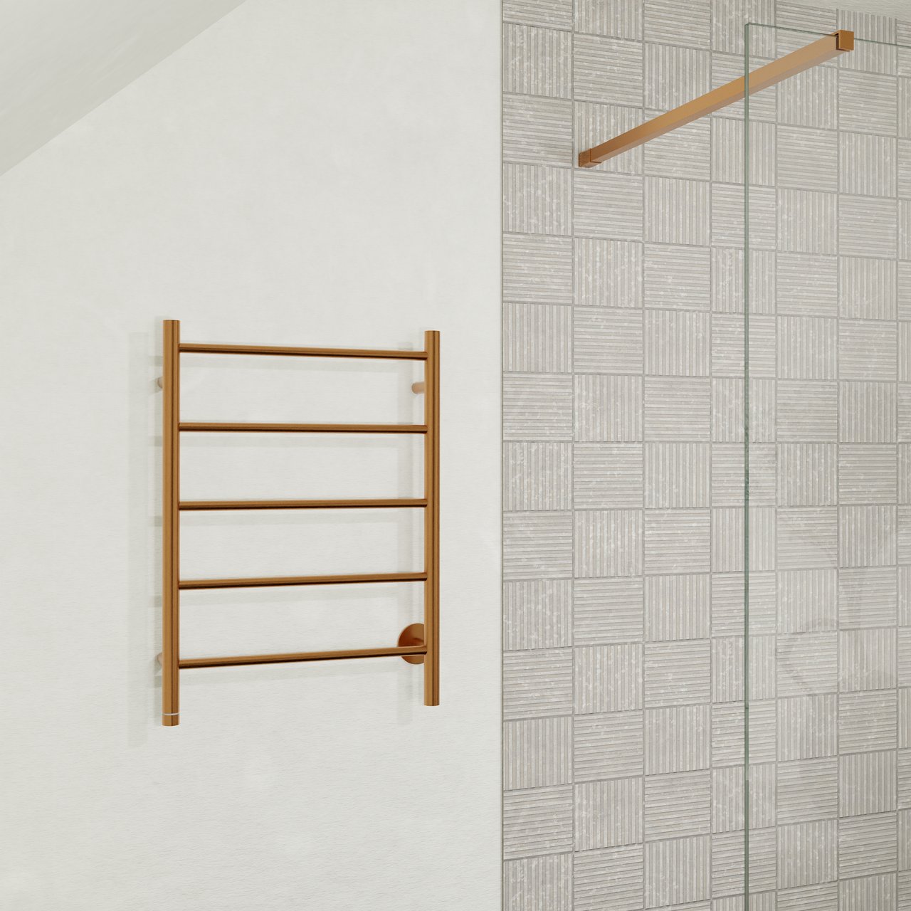 Blaufoss Odda Alto chauffe-serviette 75 x 55 cm brushed rosegold 50W