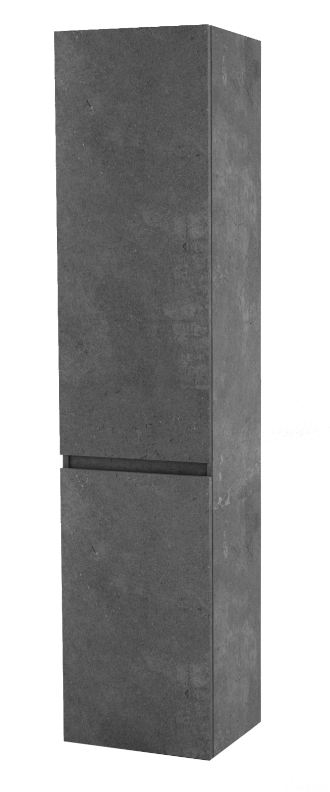 Balmani Lucida stehender Hochschrank links, Beton dunkelgrau, 45 x 35 x 195 cm