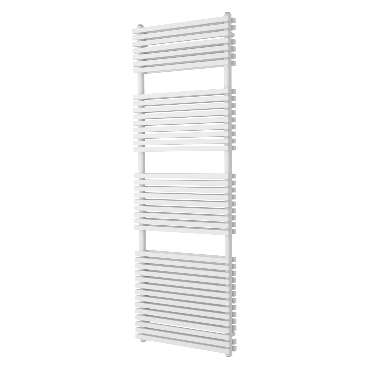 Vipera Vesuvio sèche-serviettes double 60 x 180 cm chauffage électrique Blanc Brillant raccordements latéral et central possibles 2.500W, résistance incluse
