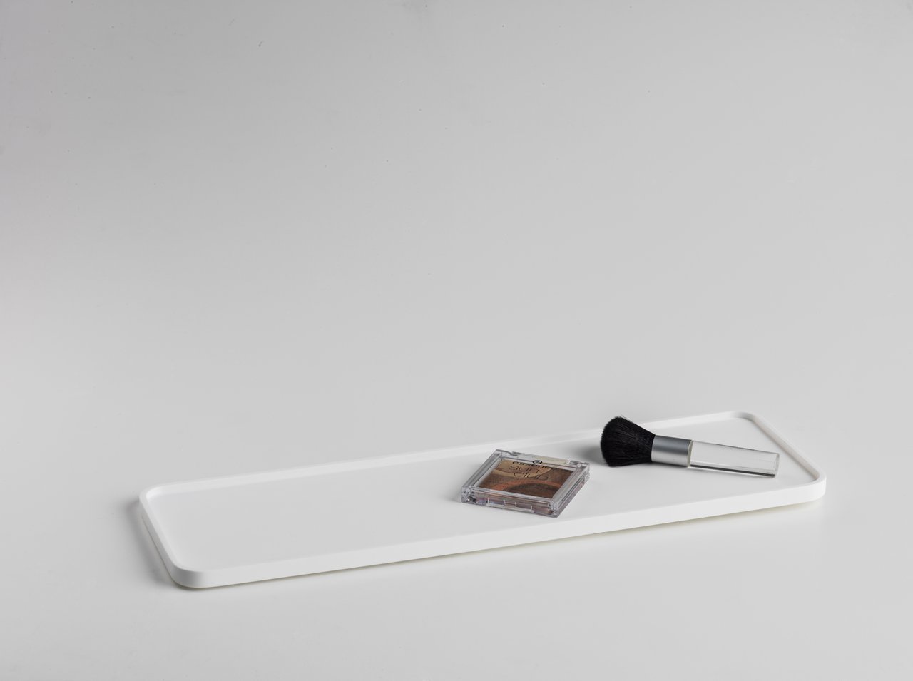 Balmani Testa plateau à cosmétiques blanc Solid Surface 45 x 14 cm