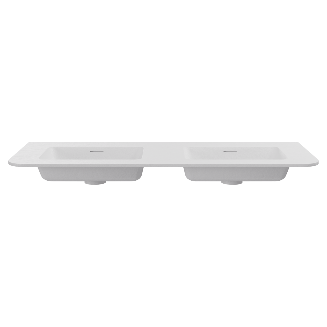 Storke Mata Soft double vasque solid surface blanc mat 120 x 46 cm