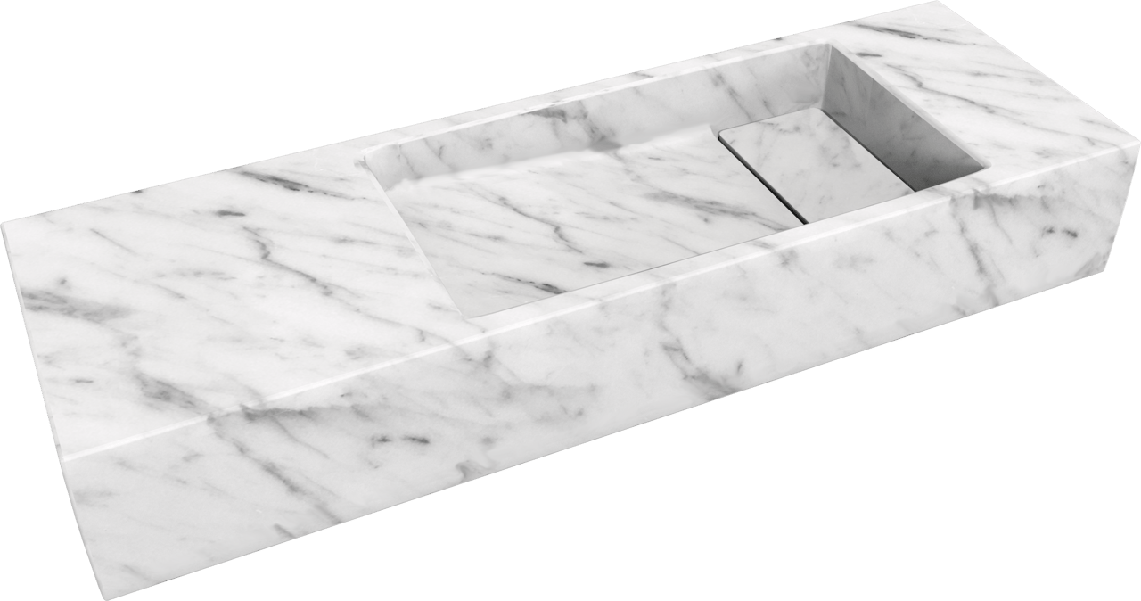 Balmani Mood lave-mains 65 x 20 cm Marbre Carrara