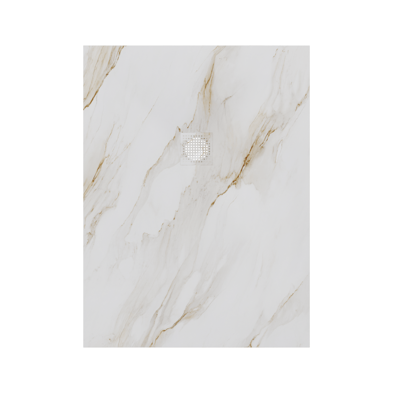 Luca Varess Suite Duschwanne 120 x 90 cm Marmorkomposit Marble Gold 