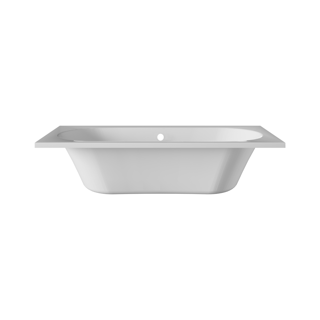 Luca Varess Rosala 2-Personen-Einbaubadewanne: 170 x 75 cm, Acryl, Weiß Glänzend