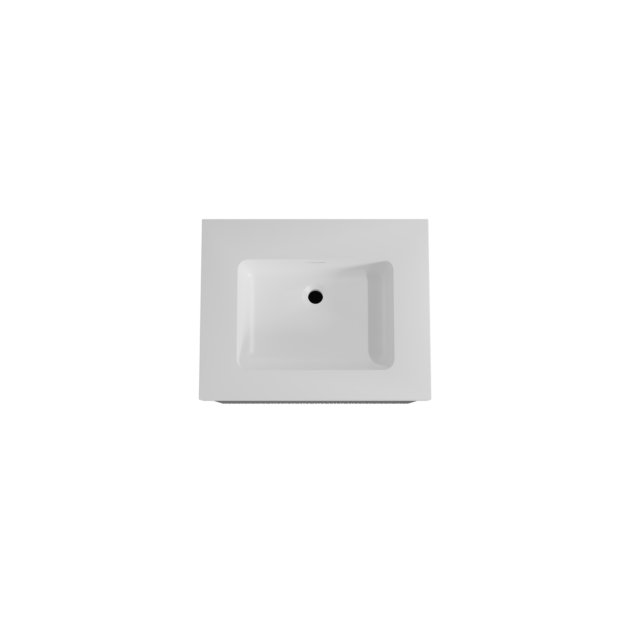 Storke Ribs zwevend badmeubel 65 x 52 cm zwart eiken met Mata High enkele wastafel in solid surface mat wit, Verticale asymmetrische rechte ribbel