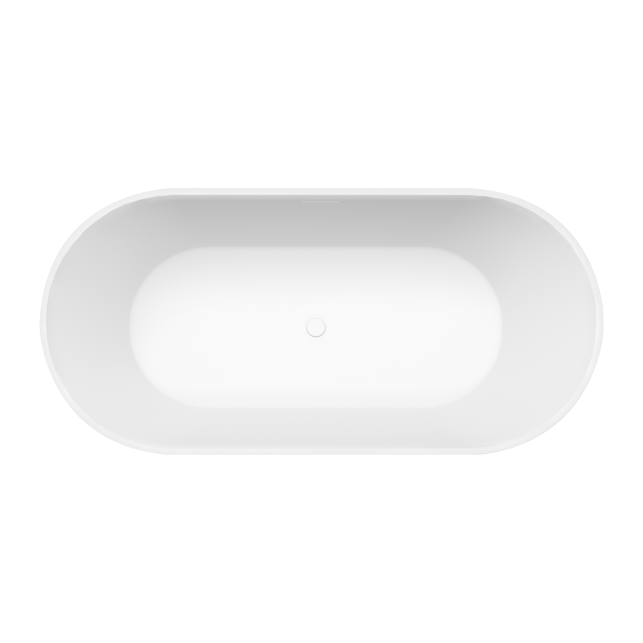 Balmani Nomina baignoire îlot ovale 169 x 80 cm Solid Surface blanc mat