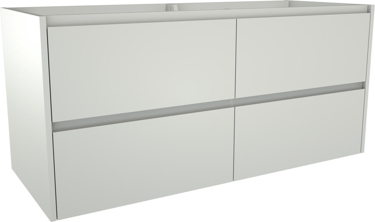 Storke Seda meuble sous-vasque suspendu 130 x 52 cm blanc mat 4 tiroirs