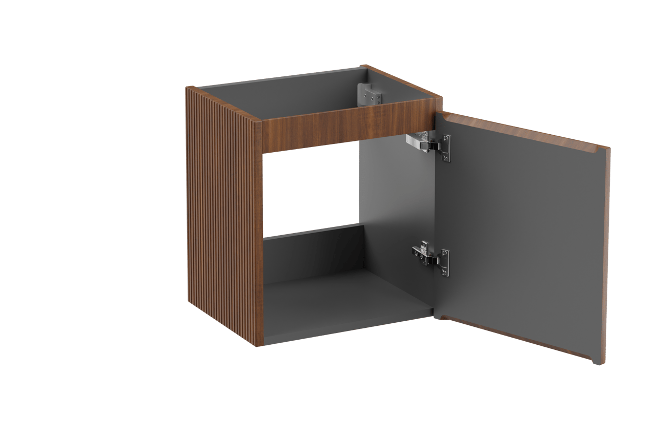 Storke Ribs zwevend wastafelonderkast 45 x 35 cm notelaar
